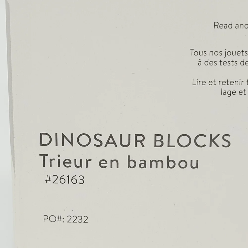 Mary Meyer Little Wood Dinosaur Blocks 7 Pieces 18mo+ Play Gift Infants Baby NEW